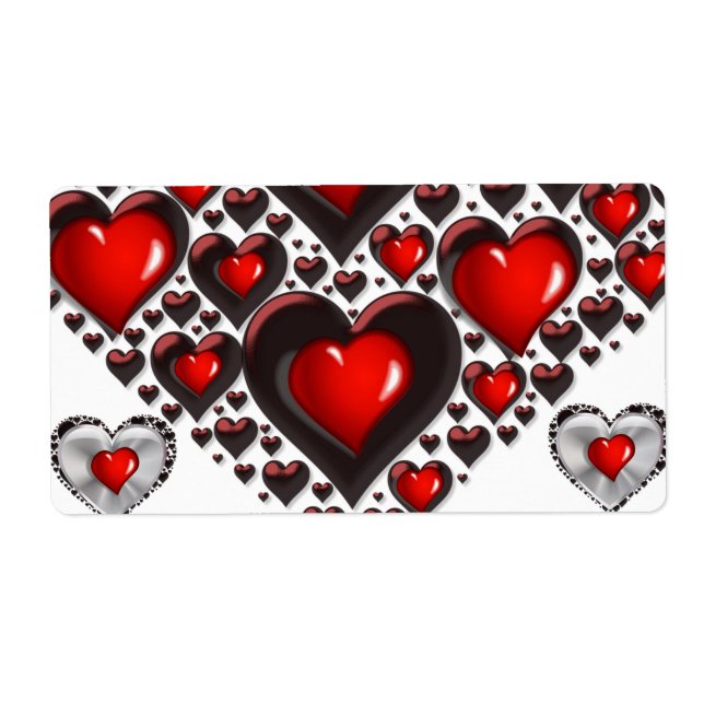 Valentine's Day Labels Heart (Front)