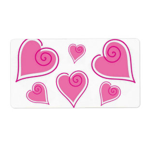 Valentine's Day Labels Heart