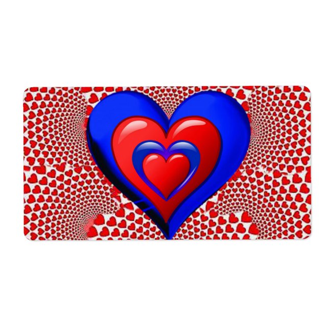 Valentine's Day Labels Heart (Front)