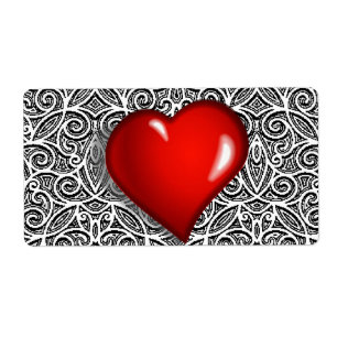 Valentine's Day Labels Heart
