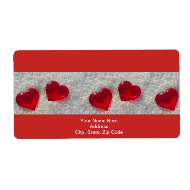 Valentine's Day Labels Heart (Front)