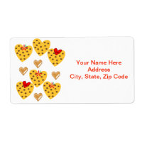 Valentine's Day Labels Hearts