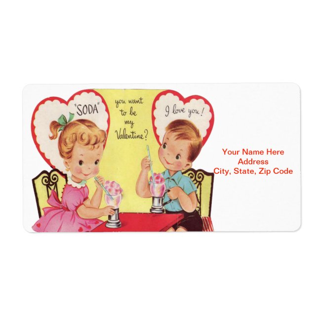 Valentine's Day Labels Vintage (Front)