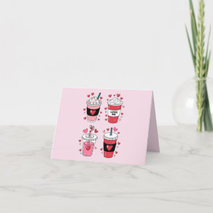 Valentines Day Latte Coffee Lover Card