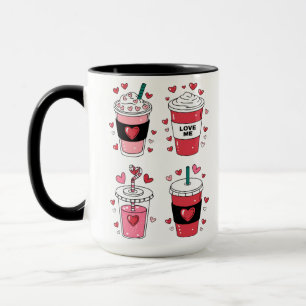 Valentines Day Latte Coffee Lover Mug