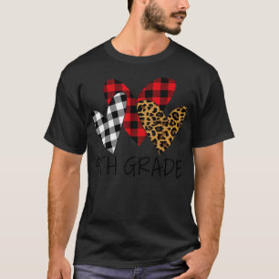 valentines day leopard 4th grade teacher Buffalo P T-Shirt
