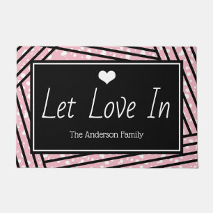 Valentine's Day Let Love In Personalised Doormat