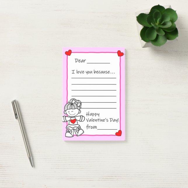 Valentine's Day Letters Lage Post-It Notes (Office)