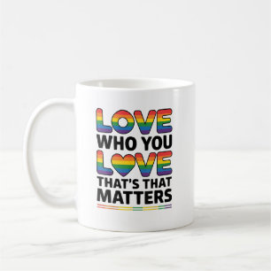 Valentines Day LGBTQ Gay Transgender Pride Flag Coffee Mug