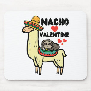 Valentines Day Llama Nacho Valentine Mexican Men W Mouse Pad