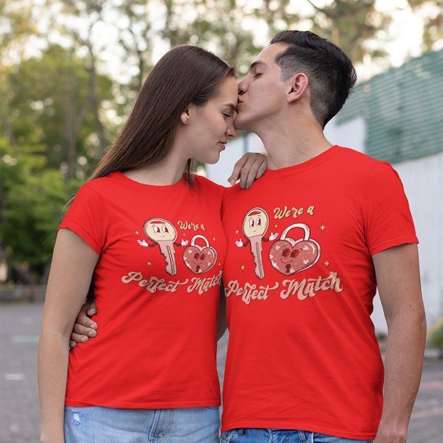 Valentine's Day Lock and Key Funny Graphic T-Shirt (Creator Uploaded)