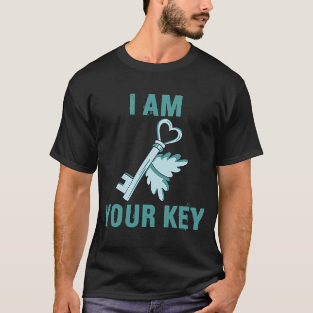 Valentine's Day Lock and Key Men Women Husband Wif T-Shirt (Front)