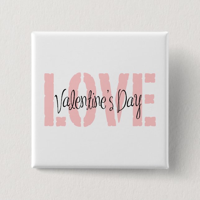 Valentine's Day Love 15 Cm Square Badge (Front)