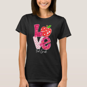Valentines Day Love 3rd Grade Squad Teacher Kids O T-Shirt