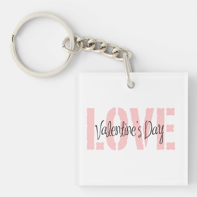 Valentine's Day Love Acrylic Keychain (Front)