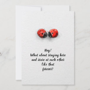 Valentine's day love bugs thank you card