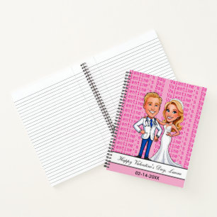 Valentine's Day LOVE CARTOON CUTE PINK Notebook