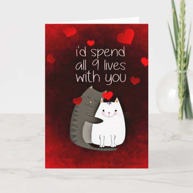 Valentine's Day Love Cats Card (Front)