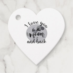 Valentines Day Love Couple I Love You To The Moon Favour Tags