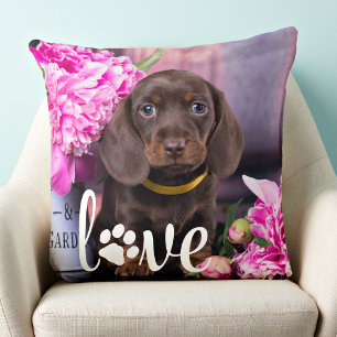 Valentines Day LOVE Custom Pet Photo Dog Lover   Cushion
