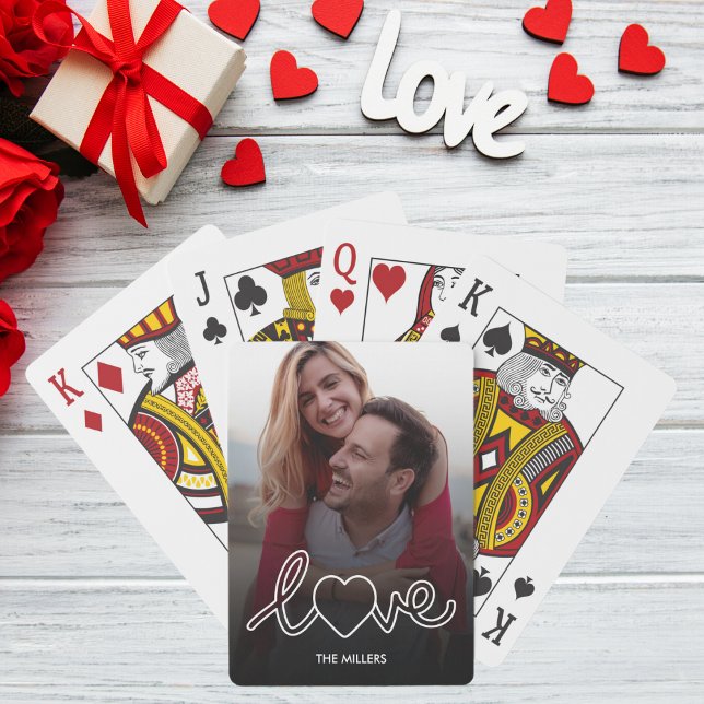 Valentine's Day LOVE Custom Photo and Name Playing Cards (Creator Uploaded)