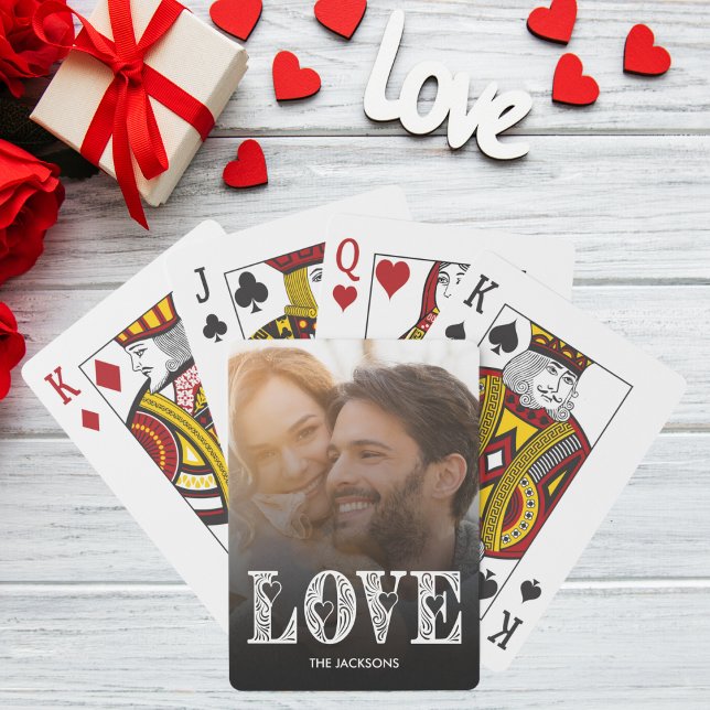 Valentine's Day LOVE Custom Photo and Name Playing Cards (Creator Uploaded)