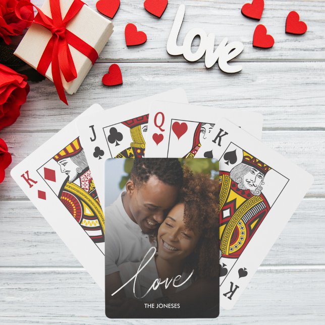 Valentine's Day LOVE Custom Photo and Name Playing Cards (Creator Uploaded)