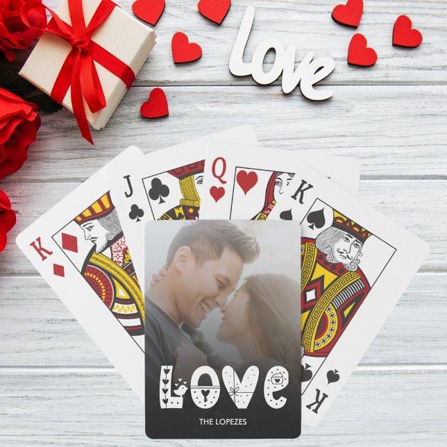 Valentine's Day LOVE Custom Photo and Name Playing Cards (Creator Uploaded)