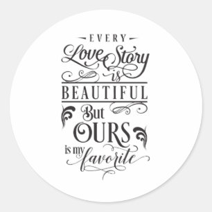 Valentine's Day Love Cute Couples Heart Funny Gift Classic Round Sticker