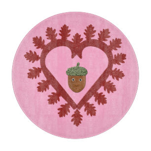 Valentines Day Love Heart Acorn Cutting Board