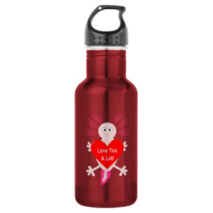 Valentines Day Love Heart Axolotl 532 Ml Water Bottle