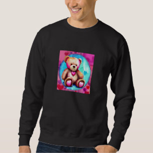 Valentine's Day Love Heart Bear Teddy Girlfriend F Sweatshirt