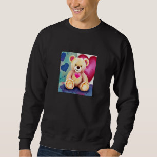 Valentine's Day Love Heart Bear Teddy Girlfriend F Sweatshirt