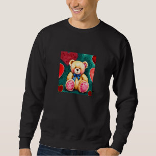 Valentine's Day Love Heart Bear Teddy Girlfriend F Sweatshirt