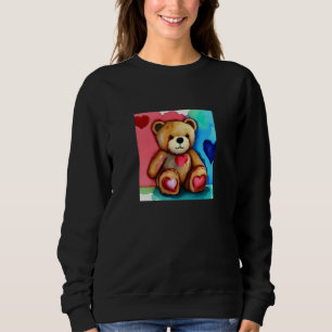 Valentine's Day Love Heart Bear Teddy Girlfriend F Sweatshirt