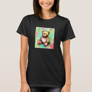 Valentine's Day Love Heart Bear Teddy Girlfriend F T-Shirt