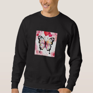 Valentine's Day Love Heart Butterfly Girlfriend Fi Sweatshirt