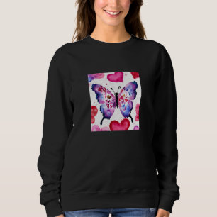 Valentine's Day Love Heart Butterfly Girlfriend Fi Sweatshirt