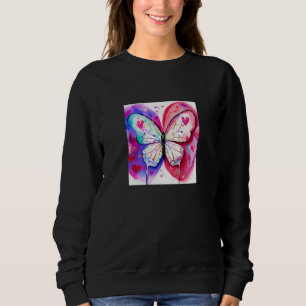 Valentine's Day Love Heart Butterfly Girlfriend Fi Sweatshirt
