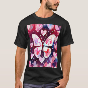 Valentine's Day Love Heart Butterfly Girlfriend Fi T-Shirt