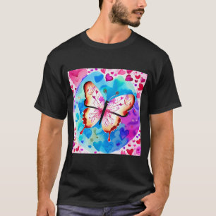 Valentine's Day Love Heart Butterfly Girlfriend Fi T-Shirt