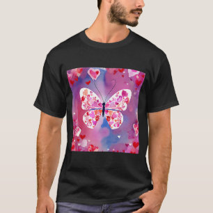 Valentine's Day Love Heart Butterfly Girlfriend Fi T-Shirt