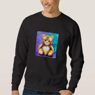 Valentine's Day Love Heart Cat Teddy Girlfriend Fi Sweatshirt