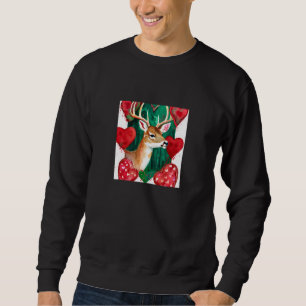 Valentine's Day Love Heart Cute Deer Girlfriend Fi Sweatshirt