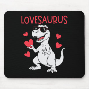 Valentines Day Love Heart Dinosaur Lovesaurus T-re Mouse Pad