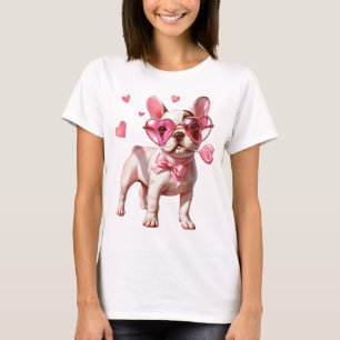 Valentine's Day Love Heart Dog T-Shirt