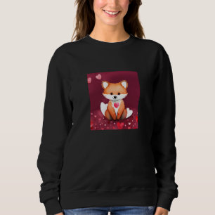 Valentine's Day Love Heart Fox Teddy Girlfriend Fi Sweatshirt