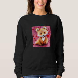 Valentine's Day Love Heart Fox Teddy Girlfriend Fi Sweatshirt