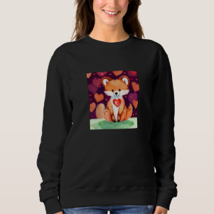 Valentine's Day Love Heart Fox Teddy Girlfriend Fi Sweatshirt
