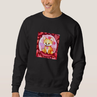 Valentine's Day Love Heart Fox Teddy Girlfriend Fi Sweatshirt